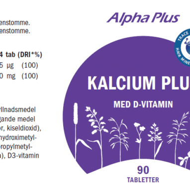 Innehåll, ingredienser och dosering för Kalcium Plus