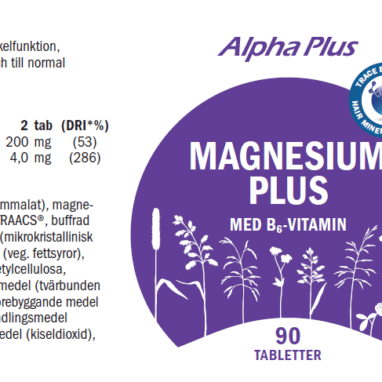 Innehåll, ingredienser och dosering för Magnesium Plus