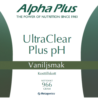 Innehåll, ingredienser och dosering för UltraClear Plus pH