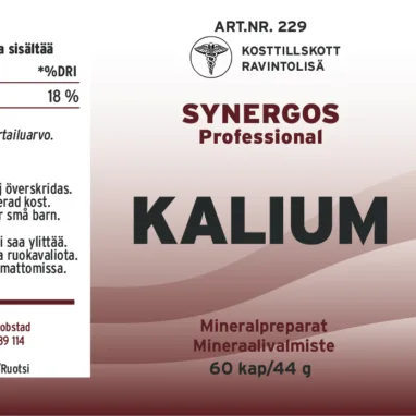 Innehåll, ingredienser och dosering för Kalium