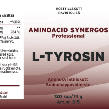Innehåll, ingredienser och dosering för L-Tyrosin