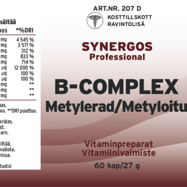 Innehåll, ingredienser och dosering för B-Complex metylerad