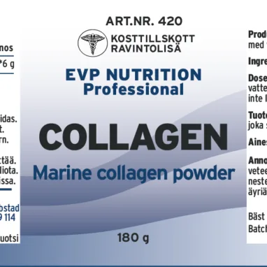 Innehåll, ingredienser och dosering för Collagen
