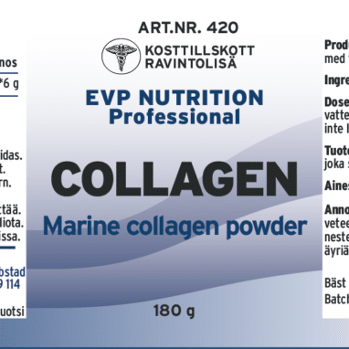 Innehåll, ingredienser och dosering för Collagen