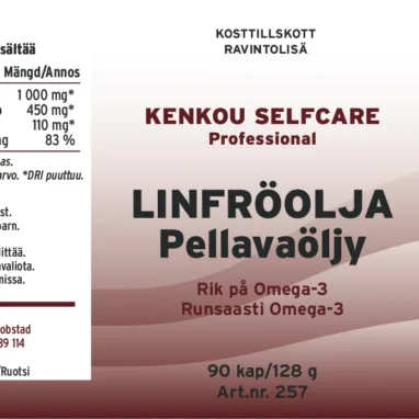 Innehåll, ingredienser och dosering för Linfröolja