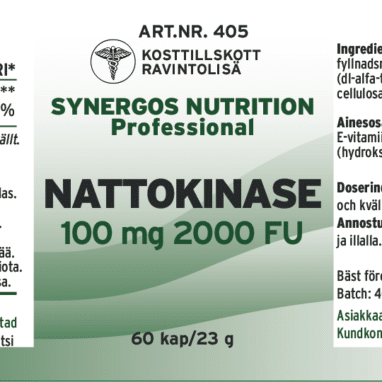 Innehåll, ingredienser och dosering för Nattokinase