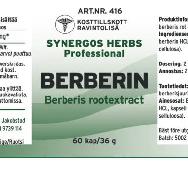 Innehåll, ingredienser och dosering för Berberin