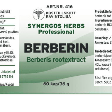 Innehåll, ingredienser och dosering för Berberin