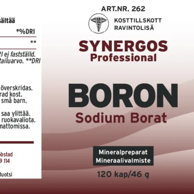 Innehåll, ingredienser och dosering för Boron